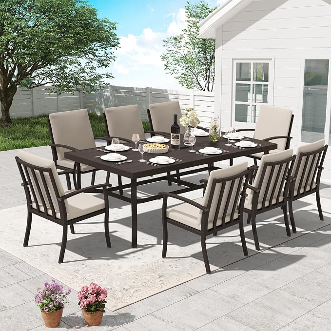 HAPPATIO Aluminum 9 Piece Patio Dining Set - Image 2