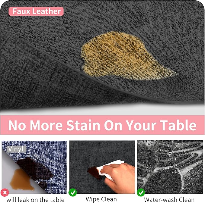 Maxpearl Faux Leather Placemats Set of 6 - Image 5