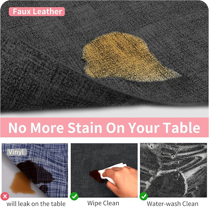 Maxpearl Faux Leather Placemats Set of 8 - Image 3
