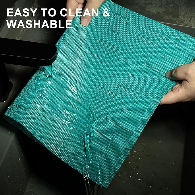 Woven Vinyl Placemats Set of 8 Wipe Clean PVC Heat Resistant Place Mats Durable - Image 4
