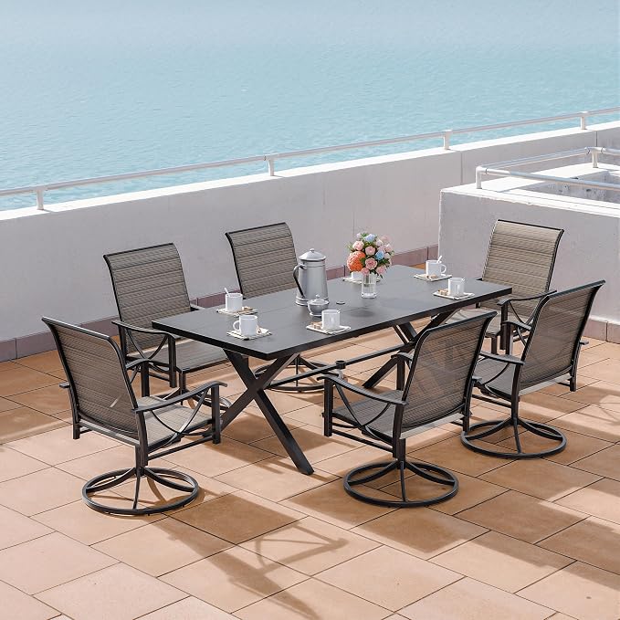 Kurapika 7-Piece Patio Dining Set, Patio Furniture Set - Image 2