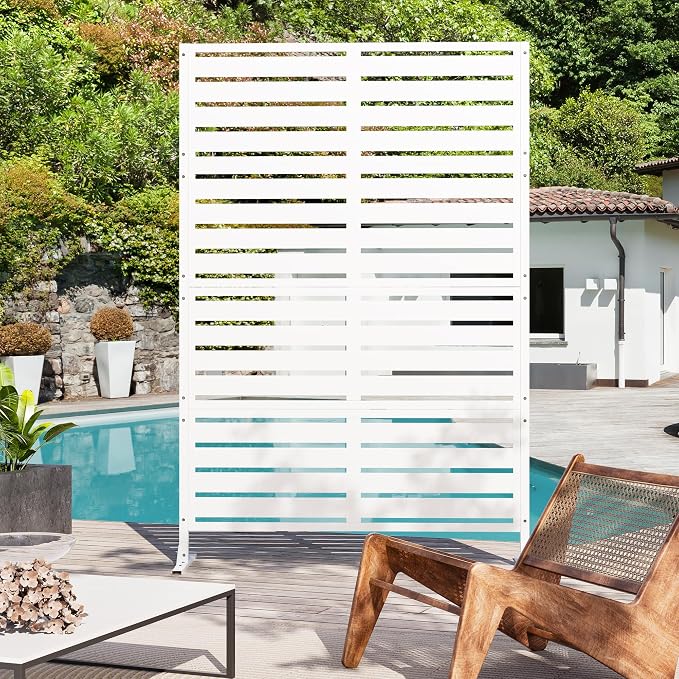 Modern Shade Metal Privacy Screen Outdoor 72" H x 48" W, Stable & Durable by MODERNSHADE