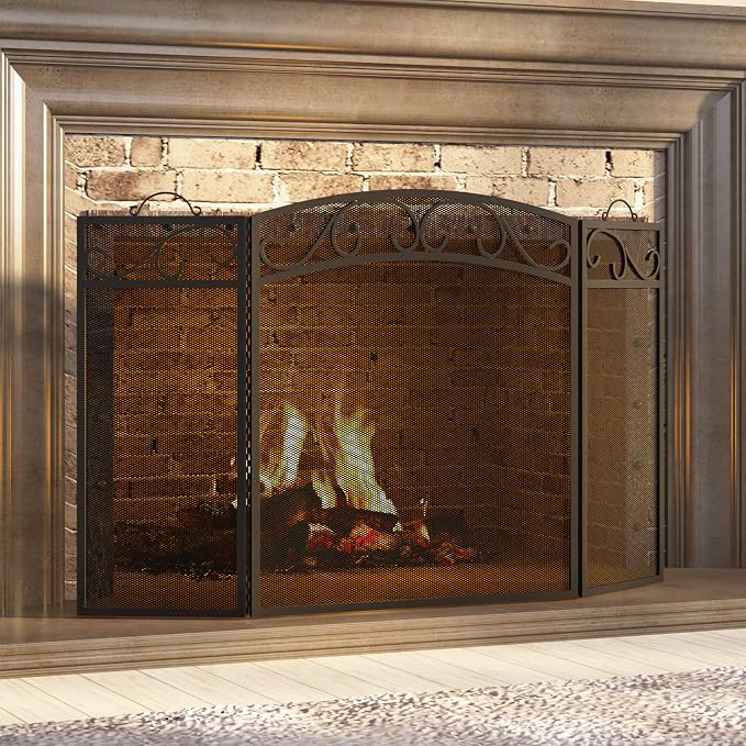 Fire Beauty Fireplace Screen 3 Panel - Image 4