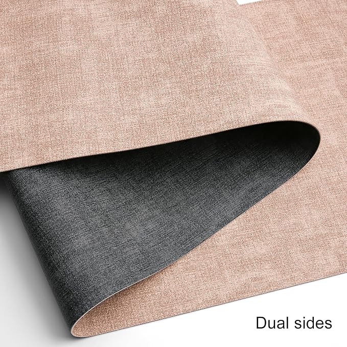 Table Runners 72 Inches Long, Dual-Sided Faux Leather Farmhouse Table Runner - Image 2