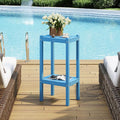 Costaelm Outdoor Side Table, 2-Tier Small Patio Coffee Tables by Costaelm
