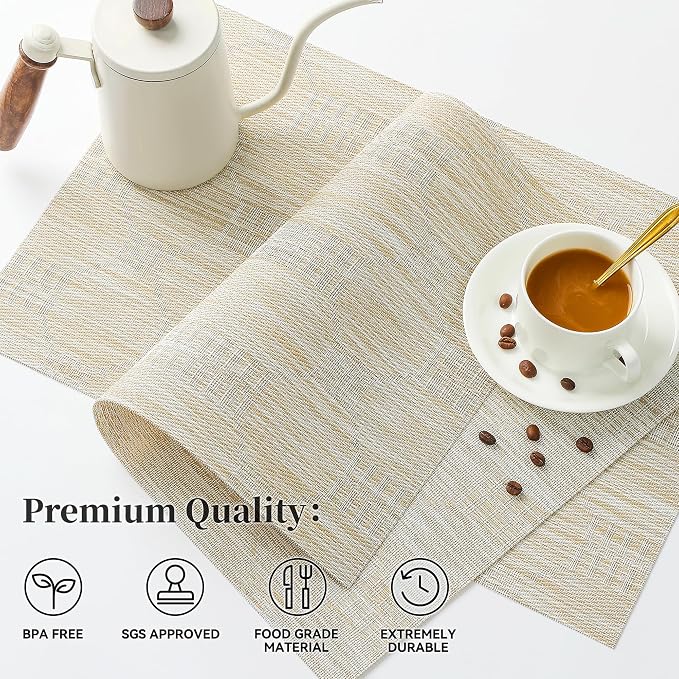 Leetaltree Wheat Placemats Set of 6 - Image 2