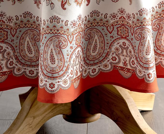 Maison d' Hermine Table Cloth Round Table 100% Cotton 69 Inches Fall Tablecloth - Image 8