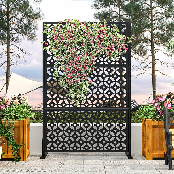 Metal Privacy Screen Outdoor, Decorative Privacy Panels Shield - Image 6