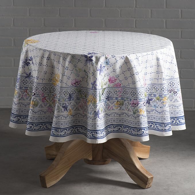 Maison d' Hermine Table Cloth Round Table 100% Cotton 69 Inches Tablecloth - Image 9