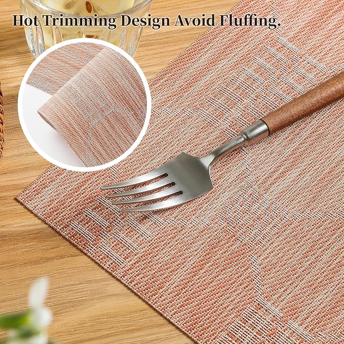 Leetaltree Coral Placemats Set of 8 - Image 3