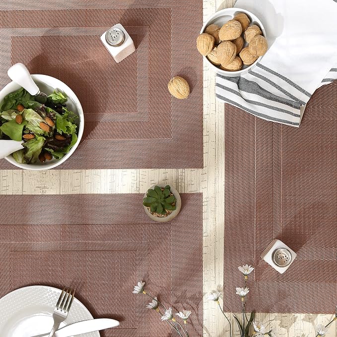 DII PVC Tabletop Collection Woven Indoor/Outdoor, Placemat Set, 6 Piece - Image 3