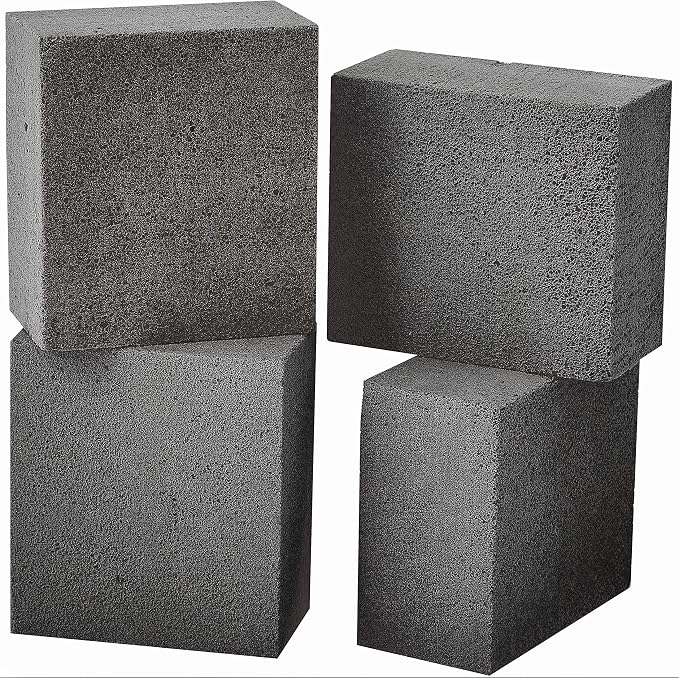 Heavy Duty, Non-Toxic Black Grill Brick Cleaner 4 Pack Reusable Chemical Free by FoodRestaurantSupplies