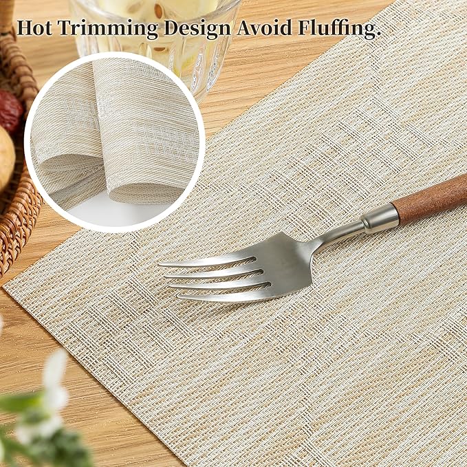 Leetaltree Wheat Placemats Set of 12 - Image 3