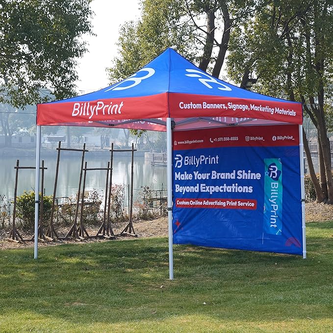 Custom Full Wall for 10' x 10' Canopy Pop-Up Tent for Tradeshows, Featuring - Image 3