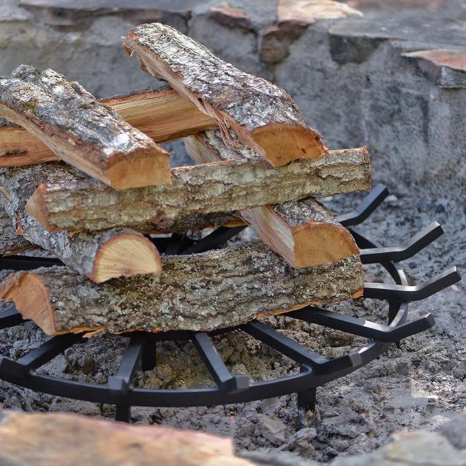SteelFreak Super Heavy Duty Wagon Wheel Firewood Grate - Image 2