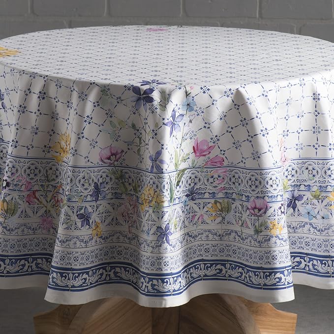 Maison d' Hermine Table Cloth Round Table 100% Cotton 69 Inches Tablecloth - Image 8