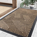 Smiry Front Door Mat Outside Entrance, Heavy Duty Sturdy Natural Rubber Doormat by Smiry