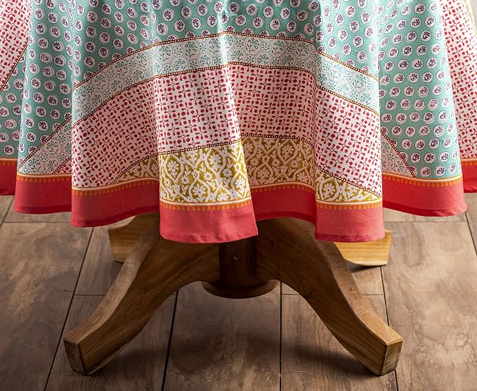 Maison d' Hermine Table Cloth Round Table 100% Cotton 63 Inches Tablecloth - Image 8