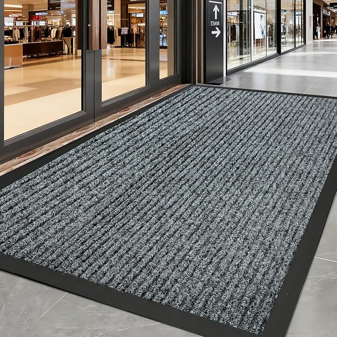 Front Door Mat Outdoor, Non-Slip and Heavy Duty Welcome Mat, Low Profile Easy by Unknown