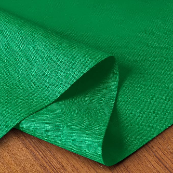 D'Moksha Homes Linen Kelly Green Table Runner 120 Inches Long - Image 3