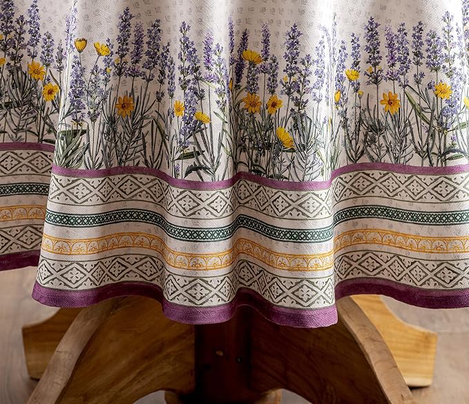 Maison d' Hermine Table Cloth Round Table 100% Cotton 63 Inches Tablecloth - Image 7