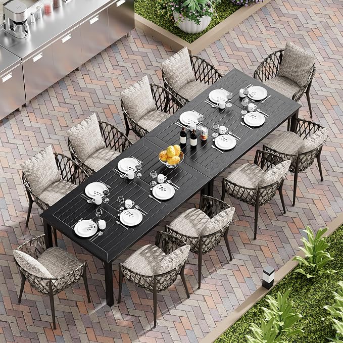 ZZV Outdoor Dining Table for 6-Person Rectangle Indoor Outdoor Table - Image 6