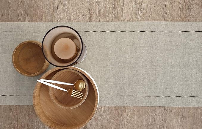 Solino Home Linen Natural Table Runner 90 Inches Long - Image 3