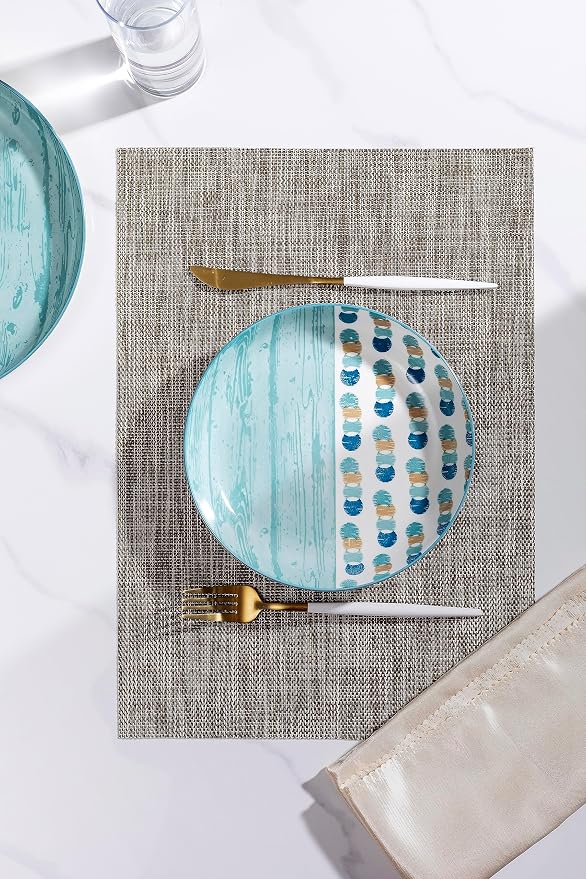 LEXMORE Placemats Set of 4 Vinyl/Plastic Woven Place Mats - Image 7