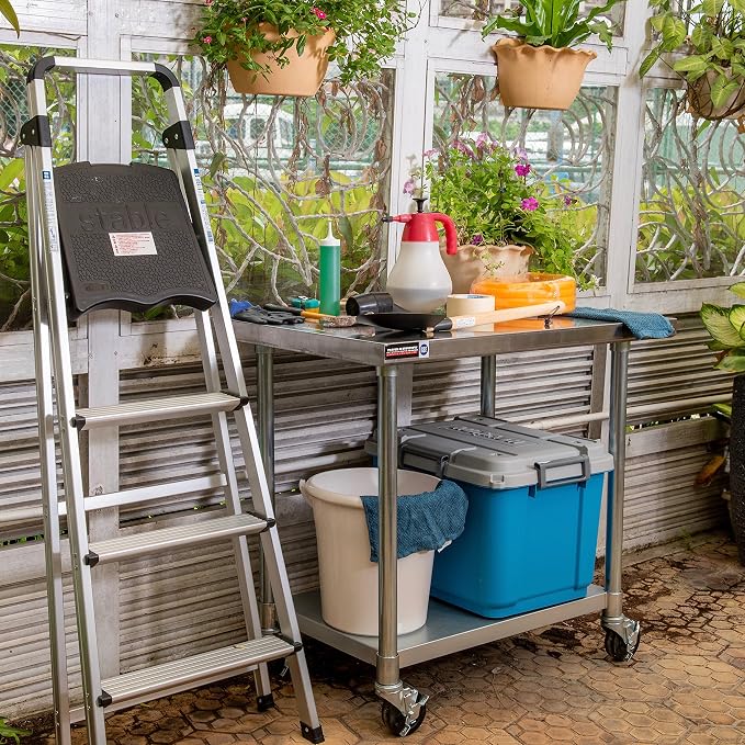 DuraSteel 30x36 NSF Stainless Steel Cart Work Table - Image 7
