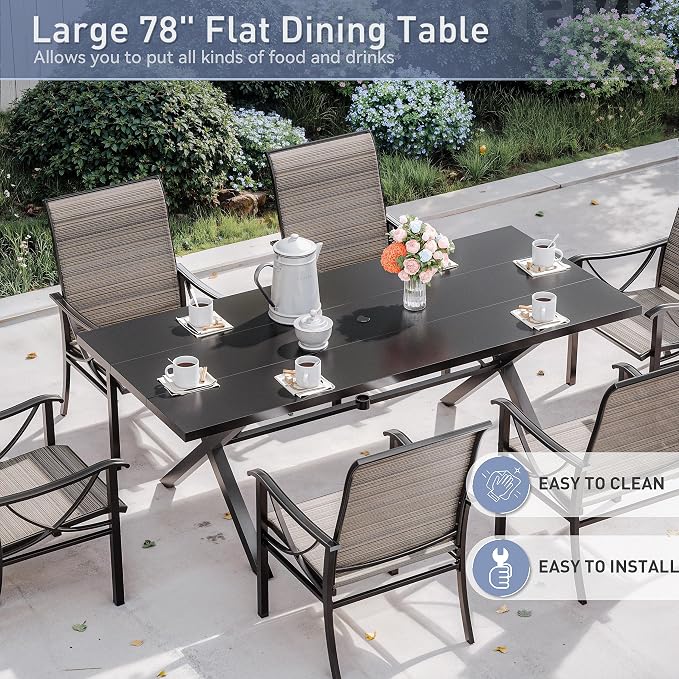 Kurapika 7-Piece Patio Dining Set, Patio Furniture Set - Image 7