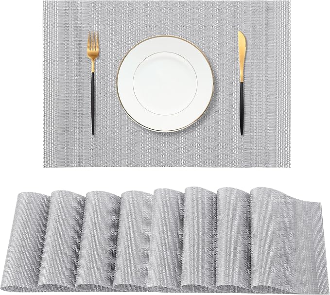 Leetaltree Lunar Grey Placemats Set of 8 by Leetaltree-ArtatEveryTable