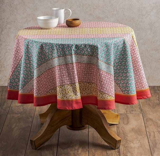 Maison d' Hermine Table Cloth Round Table 100% Cotton 63 Inches Tablecloth - Image 7