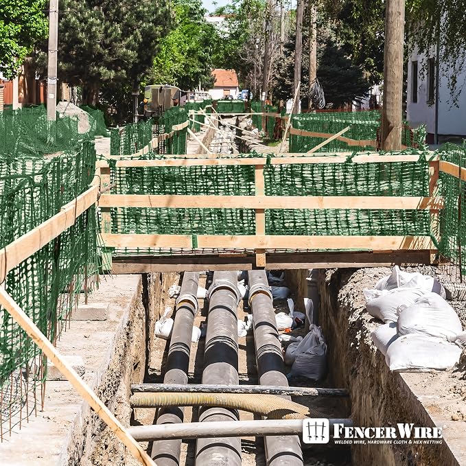Fencer Wire 4 ft. Safety Fence, 100 ft. Green Plastic Fencing Roll - Image 8