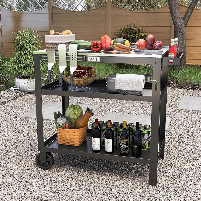 31.5"x18" Outdoor Grill Cart - Image 9