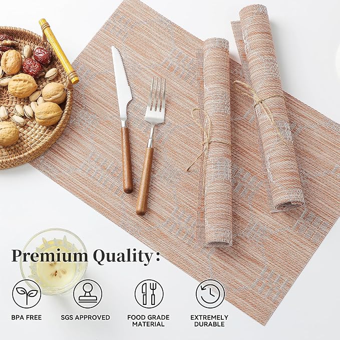 Leetaltree Coral Placemats Set of 8 - Image 2