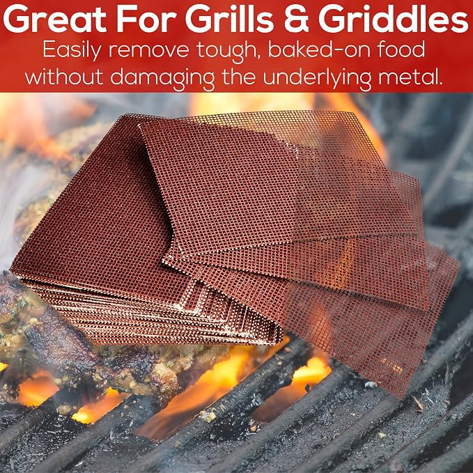 Avant Grub Pro-Grade Grill Screens 40 Pack. Scrub Away Burnt-On Grease & - Image 4
