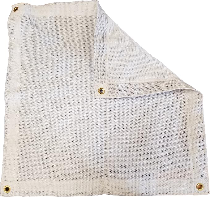 8 Ft. x 25 Ft. White Privacy Shade Mesh Tarp by Harpster+Tarps