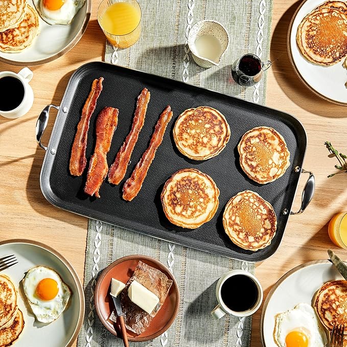 Griddle with 18 x 11 Inch Nonstick Tri-Ply Surface, Induction Ready