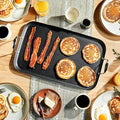 Griddle with 18 x 11 Inch Nonstick Tri-Ply Surface, Induction Ready