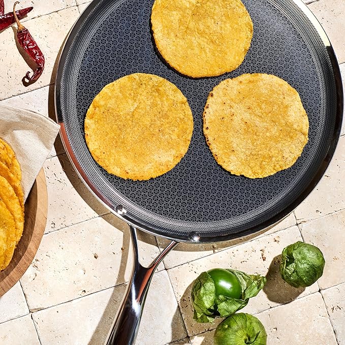 HexClad Hybrid Nonstick 12-Inch Griddle Pan, Stay-Cool Handle, - Image 2