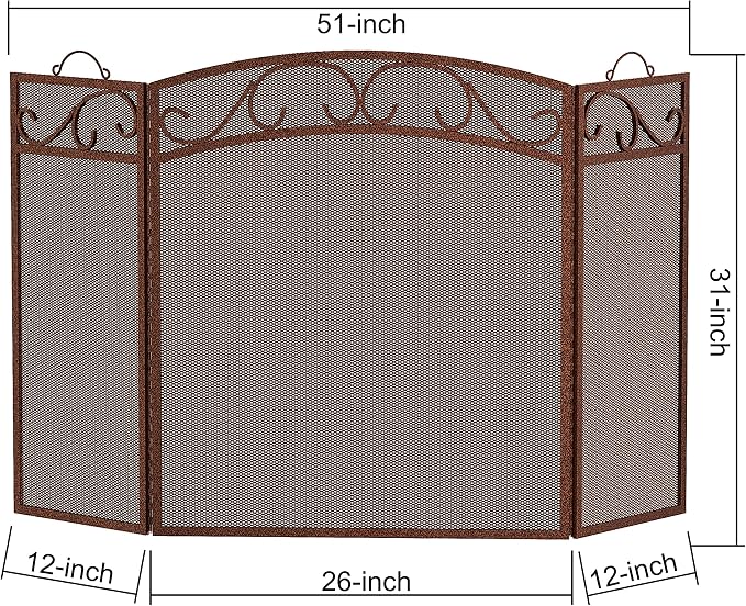 Fire Beauty Fireplace Screen 3 Panel - Image 6
