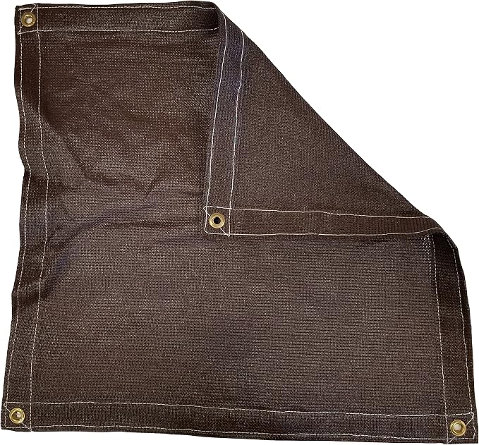 8 Ft. x 20 Ft. Brown Privacy Shade Mesh Tarp by Harpster+Tarps