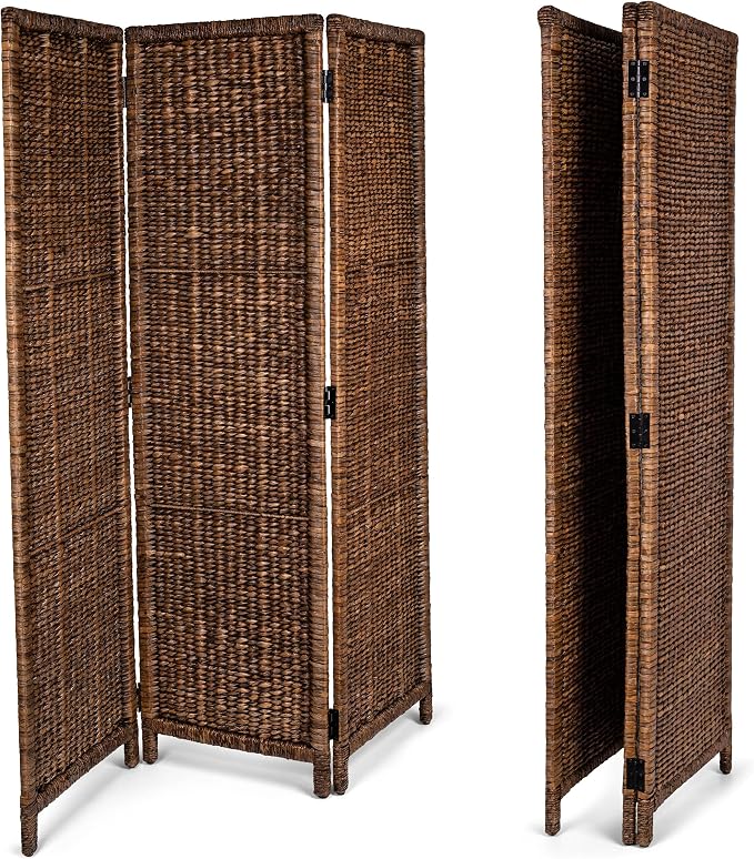 BIRDROCK HOME 3 Panel Seagrass Room Divider - Image 9