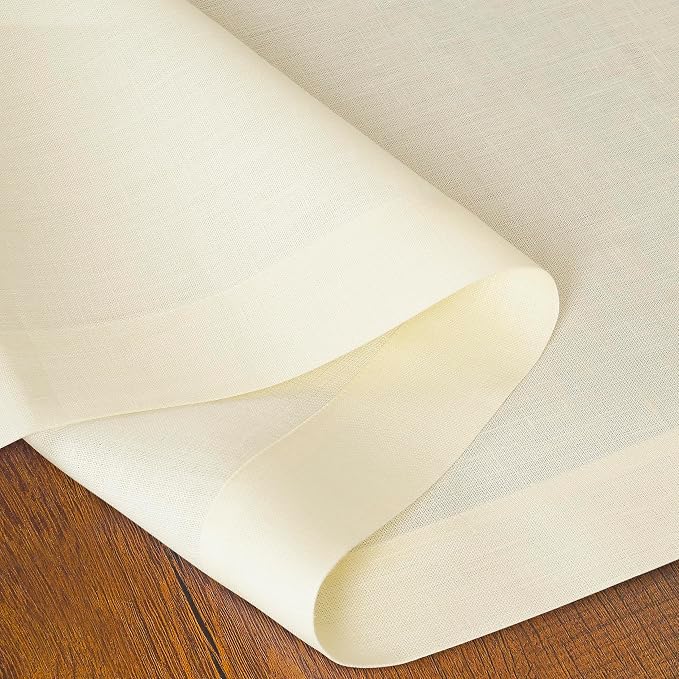 D'Moksha Homes Linen Cream Table Runner 120 Inches Long - Image 3