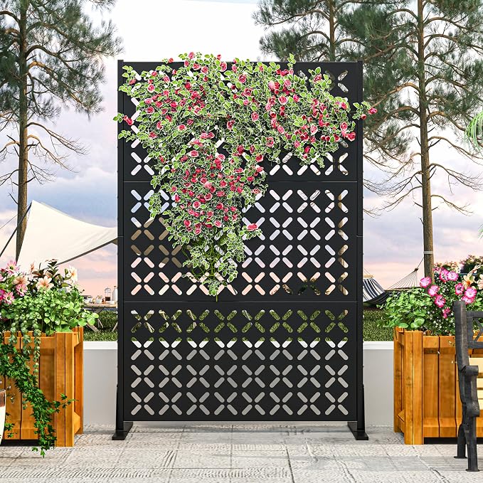 Metal Privacy Screen Outdoor, Decorative Privacy Panels Shield - Image 3
