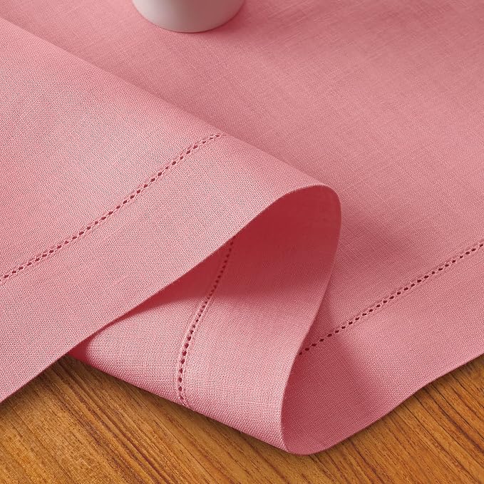 D'Moksha Homes Linen Dusty Pink Table Runner 90 Inches Long - Image 3