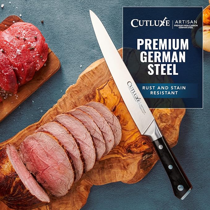 Cutluxe Turkey Carving Knife Set – Carving Fork & Knife - Image 7