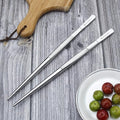 Tongs Stainless Steel Fine-Tip Tweezer Set, Silver, 12 Inch