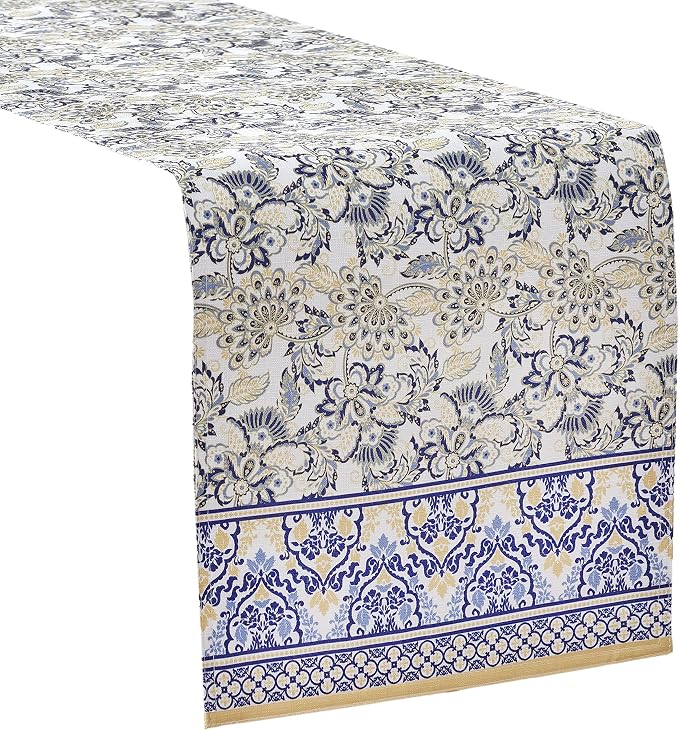 Home Bargains Plus Rectangle Fabric Table Runner, 70 Inch Long, Allure Yellow - Image 2